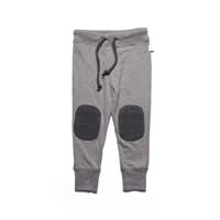 Minti Summer Patch Trackie Grey Marle with Charlcoal Knees